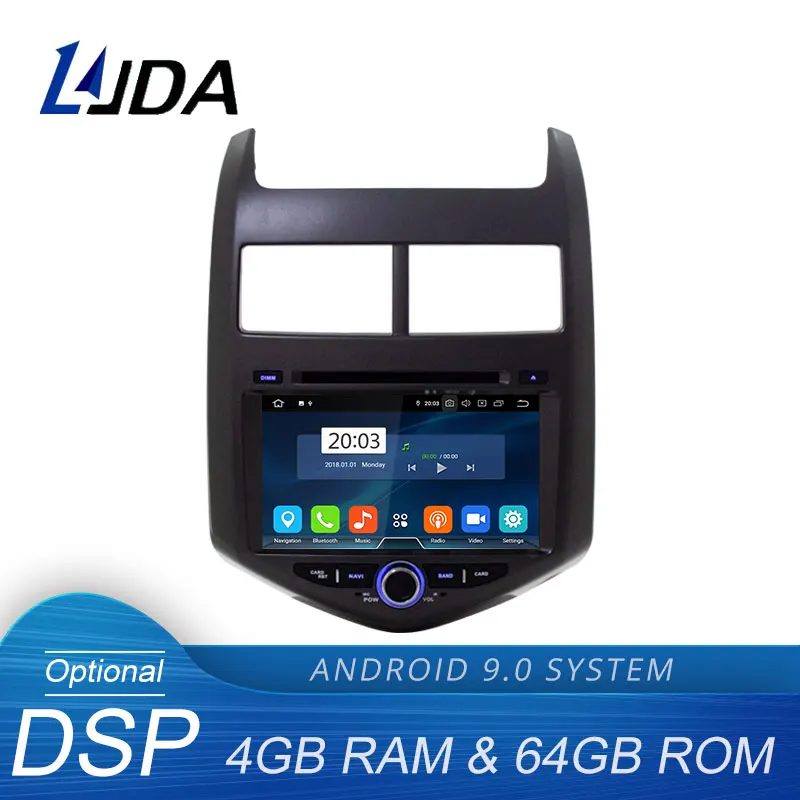 LJDA Android 9,0 автомобильный dvd-плеер для CHEVROLET Aveo 2011 2012 2013 мультимедиа автоаудио 2Din автомагнитола gps навигация wifi 4G+ 64G