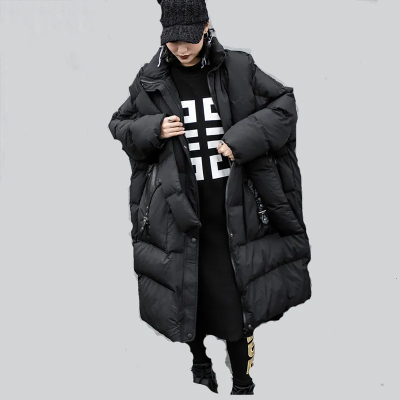 Fashion Tide NEW Autumn And Winter Women Fashion Original Styles Thick Cotton Padded Coat Pocket With Hat Parka WJ55511 LOOSE
