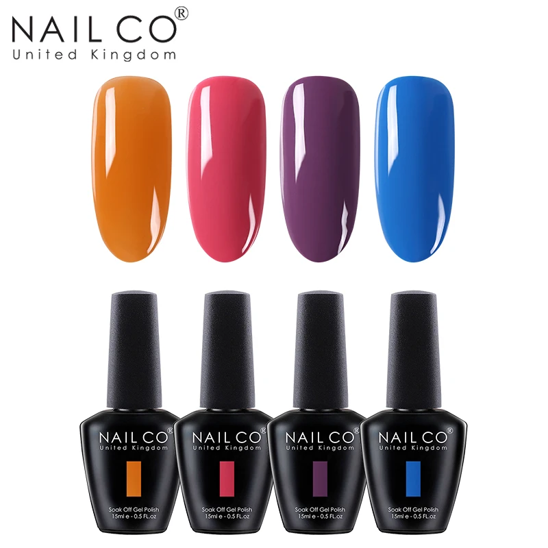 ZH16 NAILCO 4 шт. 15 мл Гель-лак для ногтей гибридный УФ-лак светодиодный замочить краска собственного приготовления гель УФ-гель Полупостоянный праймер Эмаль Гель - Цвет: ZH16