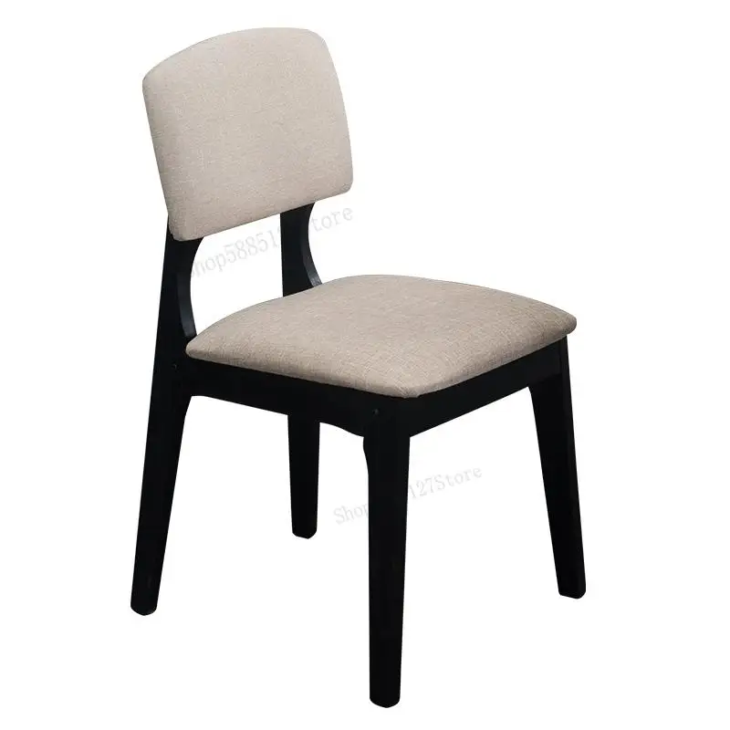 Solid Wood Modern Minimalist Color Dining Chair Backrest Home Room Desk Tea Shop Stool Leisure |