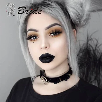 

BRIDE Ombre Silver Wig Body Wave Wigs With Cap Hair Extension False Hair Cosplay Wig For Women Daily Party Heat Resistant