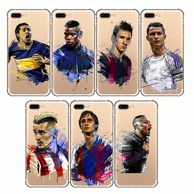 

Soft Silicon Phone Cases Neymar Messi Football Soccer Phone Cover For Apple iphone 6S 7 6 8plus X 5 5S SE 11 pro XS MAX