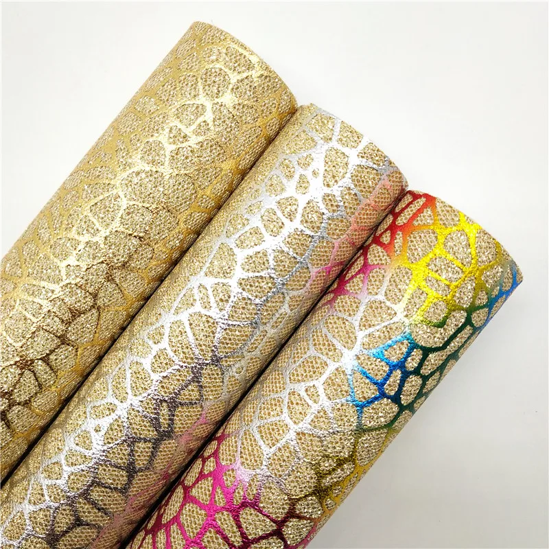 

1PC 21X29CM Glitter Fabirc, Chunky Glitter Leather, GOLD Glitter Leather Sheets For Making Bows LEOsyntheticoDIY T291B