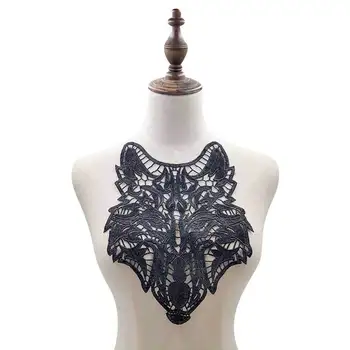 

2PCS 3d Lace Collar Applique Patch Beautiful White Venise Embroidery Flowers Wedding Dress DIY Sewing Embellishments