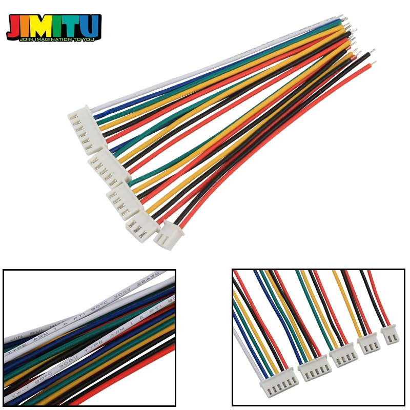 5 PCS/lot 100mm JST-XH 2s 3s 4s 5s 6s LiPo Battery Balance Charger Plug Line/Wire/Connector 22AWG Balancer cable