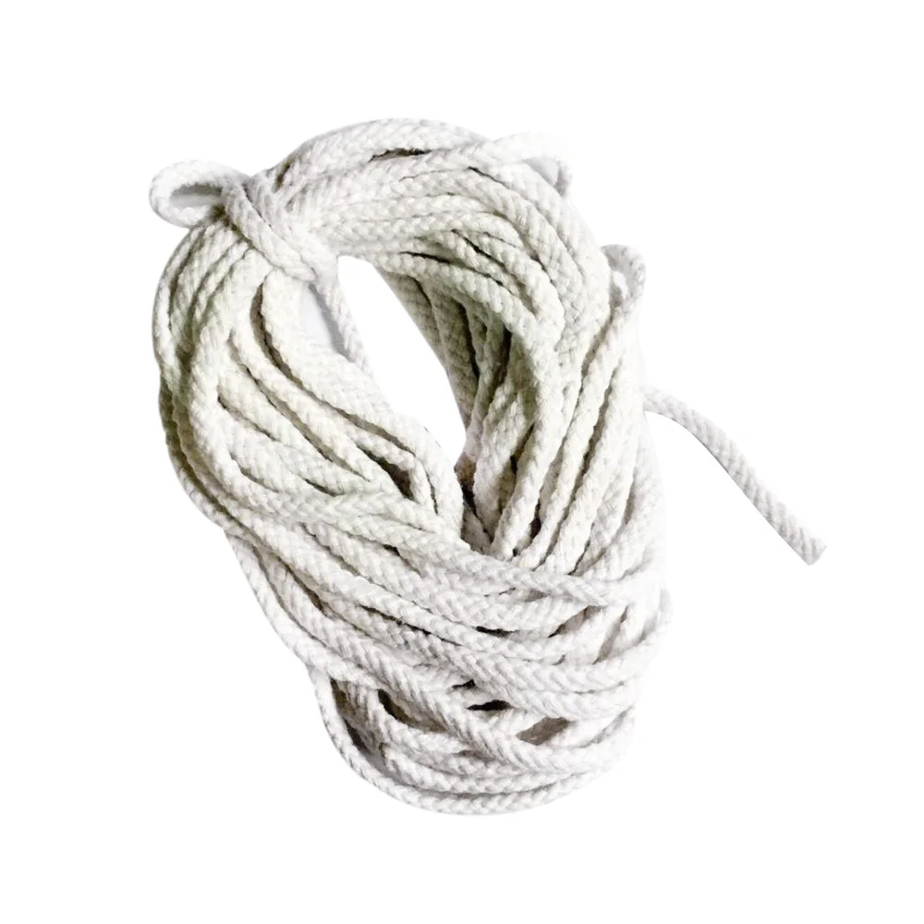 10mx5mm 100% Cotton Rope Sash Bleached Cord Twine Washing Clothes Craft Use