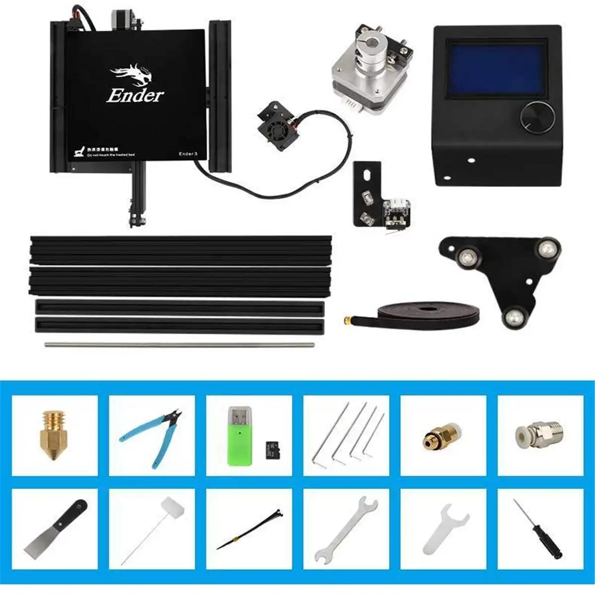 Ender-3/Ender-3 PRO 3d принтер DiY Kit v-слот I3 FDM технология MK10 экструдер 220x220x250 мм размер 3D принтер