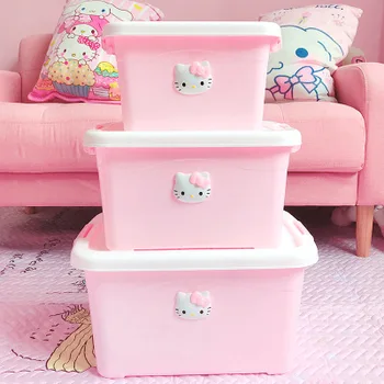 

Cartoon Storage Box Storage Box Plastic Storage Box With Cover Thick Size Size Portable Clothing Toy Storage Box