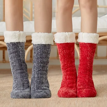 

Fashion Wool Cotton Winter Warm Floor Socks Women Fashion Cartoon Cute Socks Home Adults Slippers Anti-Skid Socks
