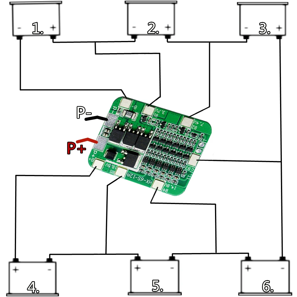 6S 15A 24V PCB BMS Защитная плата для 6 упаковок 18650 литий ионная литиевая батарея модуль