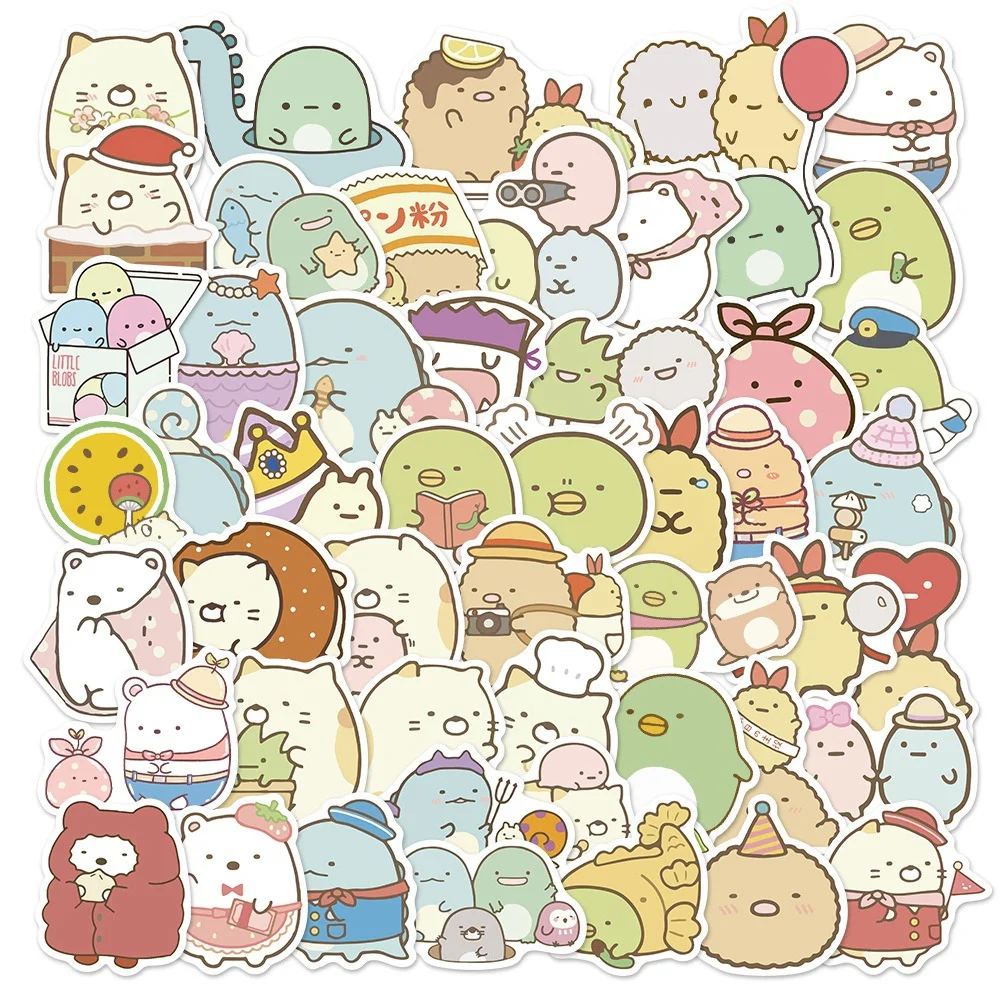 

10/30/50PCS New Corner Biological Stickers Computer Notebook Mobile Phone Water Cup Cartoon Stickers Waterproof Wholesale