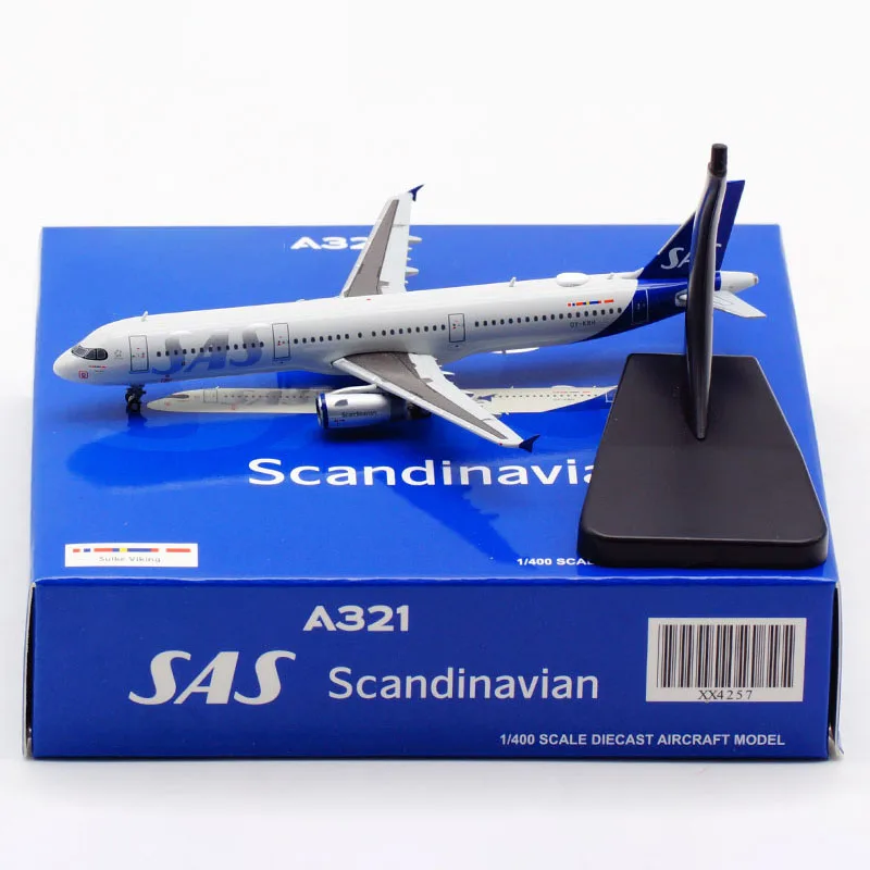 Diecast Alloy Metal A321 OY-KBH SAS SCANDINAVIAN Air 1:400
