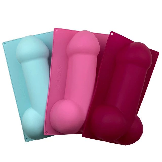 Large bachelorette Party Silicone Penis Cake Mold Chocolate 10 Dick Shape  Adult