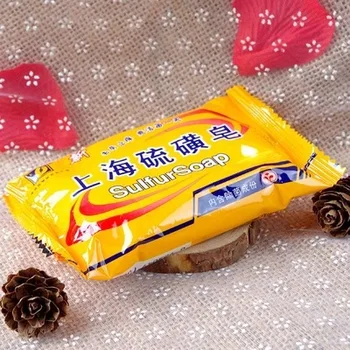 

Sulfur Soap Oil-control Acne Face Soap Sterilization Mites Soap Antipruritic to Acne Blackhead Cleanser 85g