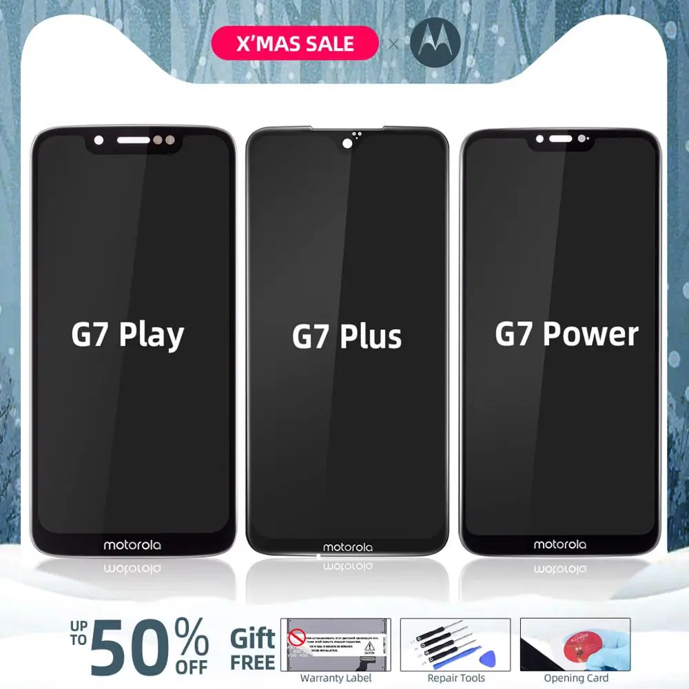 Дисплей для Moto G7 Plus, ЖК сенсорный экран, дигитайзер для Motorola Moto G7 Play G7, дисплей питания, запасные части