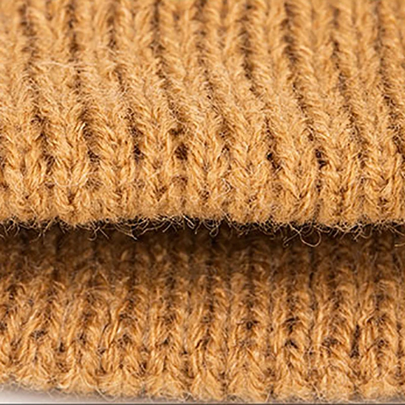 Winter Double-Layer Knit Neck Warmer Windproof Solid Color Super Soft Wild Loop Scarf