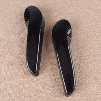 

beler 2pcs ABS Carbon Fiber Black Rear Second Row Adjust Seat Handle Wrench Cover Trim fit for Jeep Grand Cherokee 2011-2019