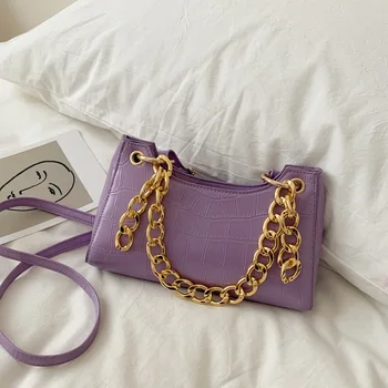 

Xia Baidu niche bag female 2020 new single shoulder baguette retro armpit 2020 senior purple handbag