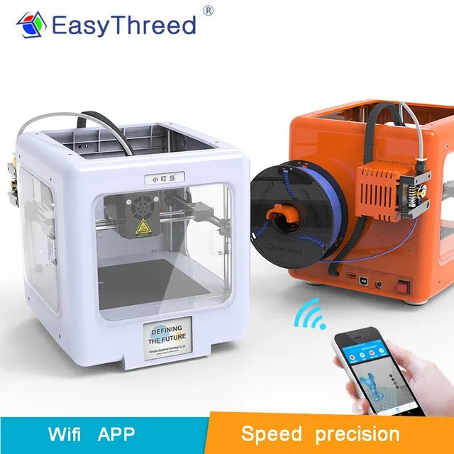 Best Price EasyThreed FDM Mini 3D Printer with Screen Desktop Assembled 3D Printing For Kids Children Gift Support WIFI Mobile APP Control
