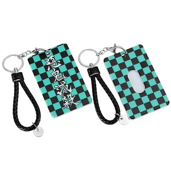 

1Pcs Anime Demon Slayer Kimetsu No Yaiba Kamado Tanjirou Cosplay Props Lanyard Card Cover Student Bus Subway Cards Gift