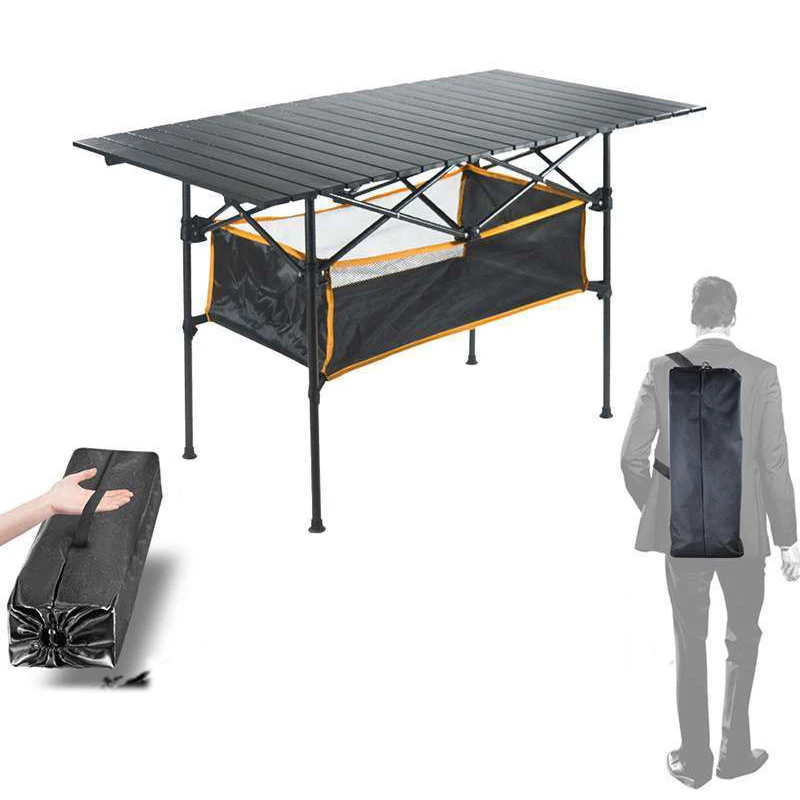 

Outdoor Folding Table Chair Camping Aluminium Alloy Picnic Table Waterproof Durable Folding Table Desk For 95*55*68cm