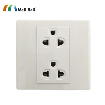 

86mm American double plug six hole American wall switch socket two American standard power switch socket flame retardant panel