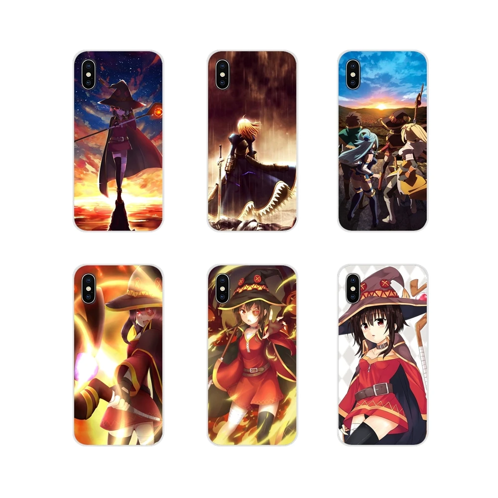 Для Motorola Moto X4 E4 E5 G5 G5S G6 Z Z2 Z3 G G2 G3 C Play Plus Anime Konosuba Megumin аксессуары чехлы для телефонов