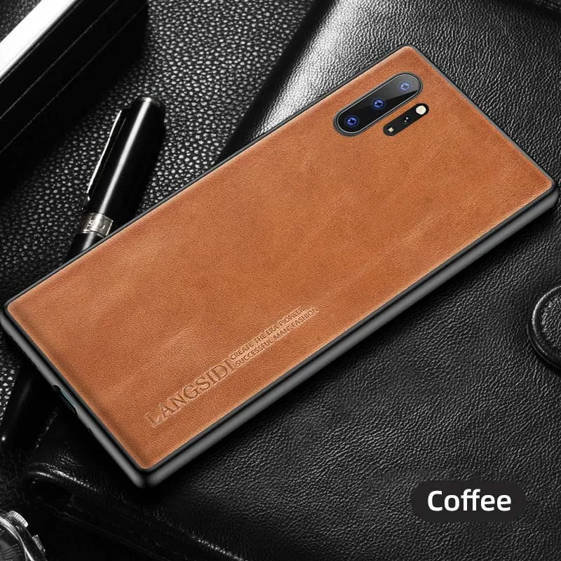 H134 Натуральная масло воск кожаный чехол для телефона для samsung galaxy Note 10 8 9 Примечание 10 плюс A50 A70 A80 A30 A8 A8S A9S A20S S10 S7 S8 S9 плюс - Цвет: H134