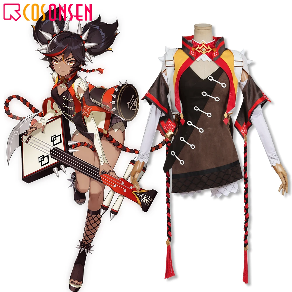 Genshin Impact Xinyan Costume Cosplay Cosplayonix Spicy Blaze Outfit Set Completo Su Misura