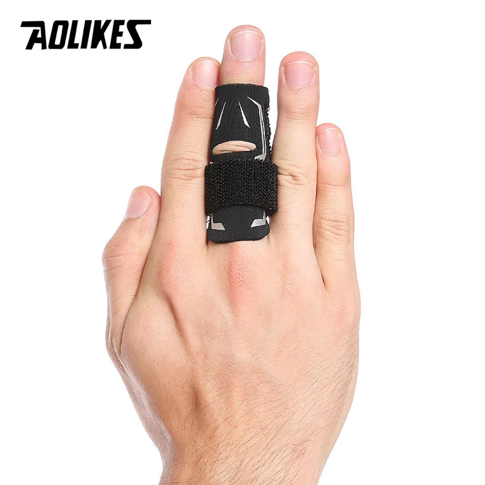 Black Aolikes Спортивная пальцевая шина защитные ленты бандажная поддержка обертывание Баскетбол волейбол Футбол Fingerstall бандана Бафф протектор - Цвет: Black