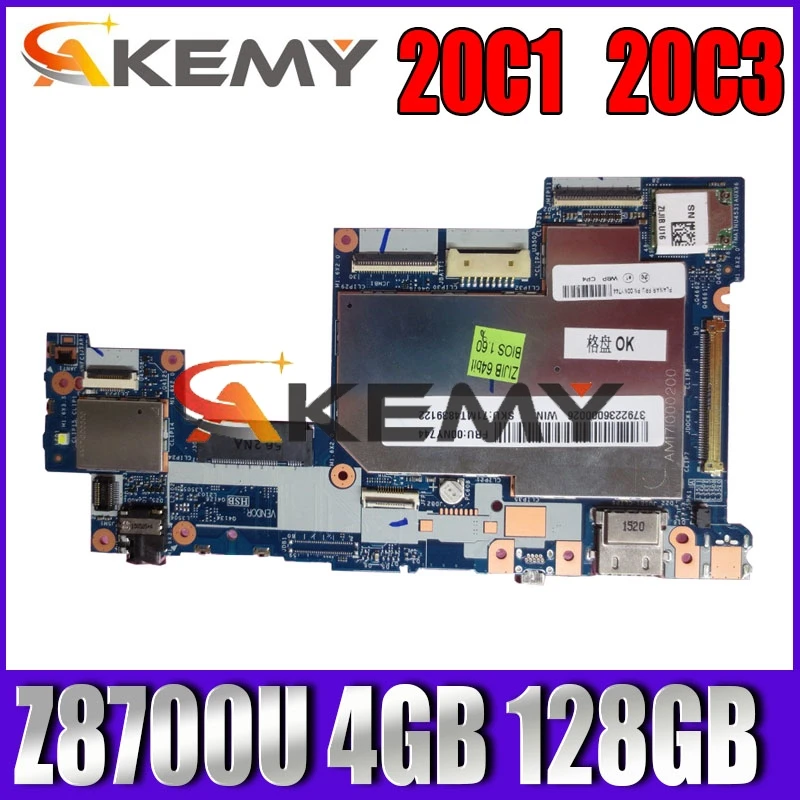 Для For Lenovo ThinkPad 10 20C1 20C3 для Windows 8 0 Pro Z8700U 4 Гб 128 ГБ материнская плата 00HW369 |