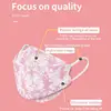 FFP2 Aldult Mask Korean Printed Face Mouth Mask 4 Layers Repeatable Woman Fabric Respirator Protective Non Stick Lipsti Mask CE 5