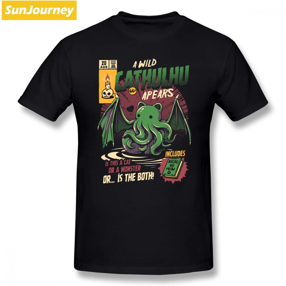 

A Wild Cthulhu Men T Shirt New Style Homme Guy Plus Size Cotton Short Sleeve Men Clothes 2020