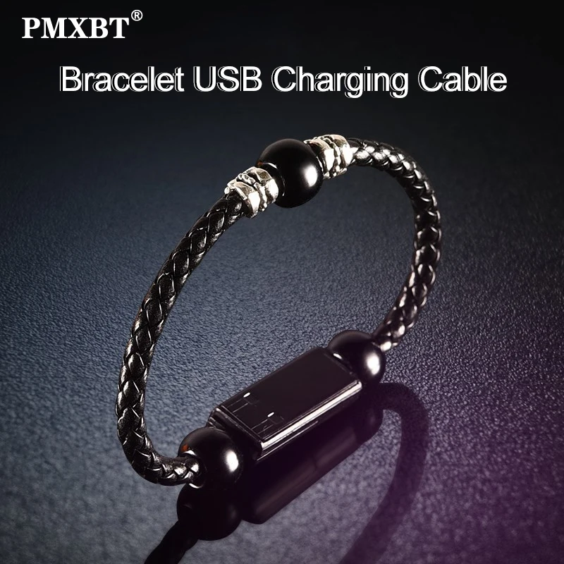 Micro USB Type C Charging Cable Bracelet For Huawei P40 P30 P20 Xiaomi