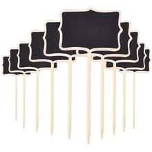 

10Pcs/lots Flower Garden Signs Marker Blackboards Ornament Mini Food Label Chalkboard, Message Notes Boards, Party Decorations