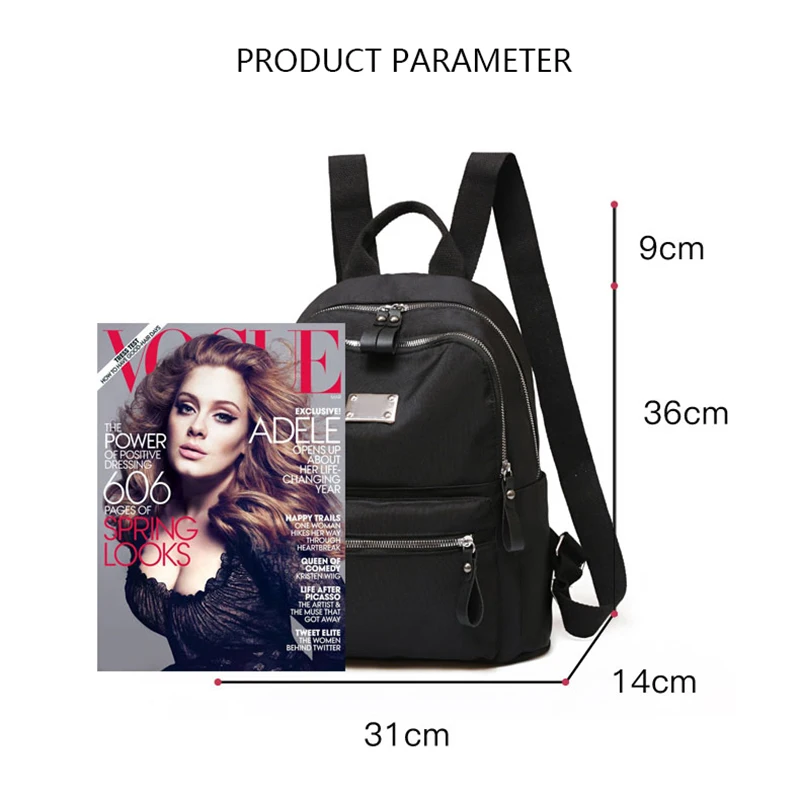 2021 New Classic Casual Women's Backpack Waterproof Oxford Multi-Pocket Large Capacity Girls School Travel Female Bag 5