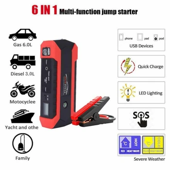 

Car Jump Starter 1000A Peak 20000mAh Portable Charger With LED Flash Light Emergence Car Jump Starter for Home Outdoor