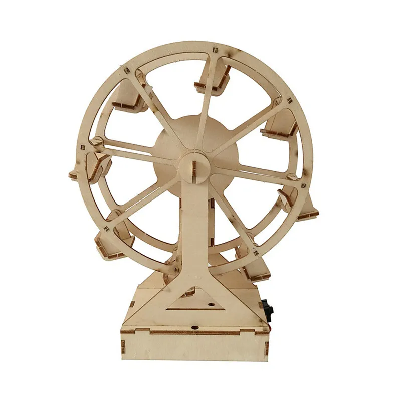 

Kids Wooden DIY Assembled Electric Ferris Wheel Model Kit Creative Physics Scientific Experiment Educational Toy