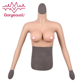 

Corssdresser Artificial Silicone Fake Breast Form With Arm Prosthesis For Mastectomy Dragqueen Shemale Trandsgender Cosplay