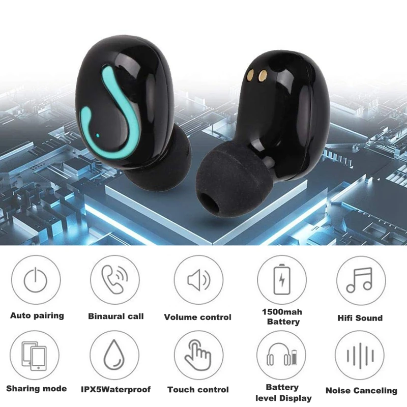 Q66 TWS Bluetooth наушники 5,0 с микрофоном водонепроницаемые наушники Авто сопряжение Гарнитура 3D стерео беспроводные наушники Q32