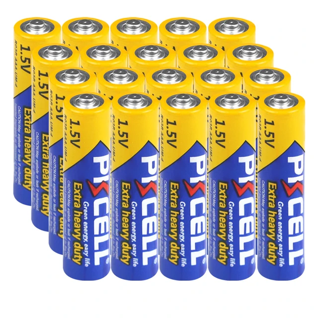 PKCELL-Pile AAA 1.5V, 3A R03P, 20 pièces, en zinc et carbone