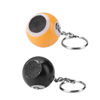 

ELOS-Portable Billiard Supply Rod Tips Ball Shaper Pool Keychain Ball Cue Tips Sander