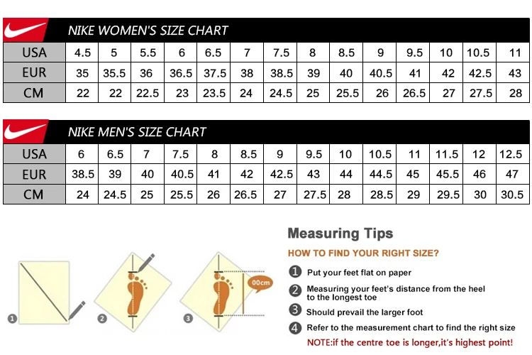 nike air force sizing