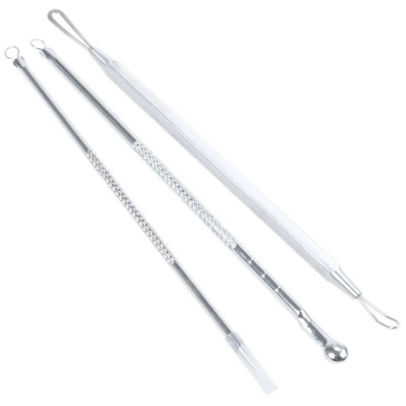 

Stainless Steel Blackhead Pickel spot Extractor Remover Tool Kit 3pcs set