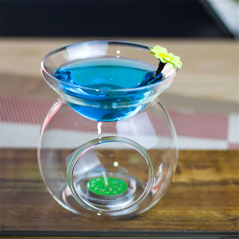 Glass Aroma Oil Burner Home Wedding Decoration High Quality Candle Holder Aromatherapy Furnace Oil Lamp Romantic Gift Craft