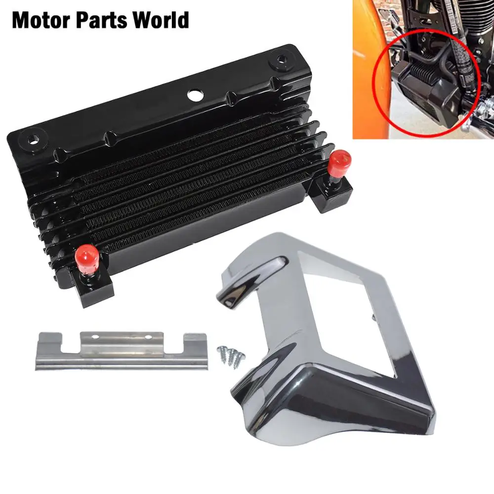 #Special Offers Motorcycle Oil Cooler Radiator Water Tank +Chrome Outer Cover Case For Harley Touring Road King Electra Glide Road Glide 09-16