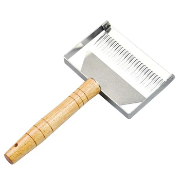

Honey Uncapping Fork Tool, Honey Extractor Strainer, Honey Scraper Fork Wooden Handle Stainless Steel Scraper Beekeeping