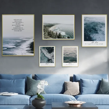 

Modern Wall Art Beautiful Scenery Print Canvas Posters Metal Painting Frame Wall Creative Pictures Nordic Decor Painting Frame