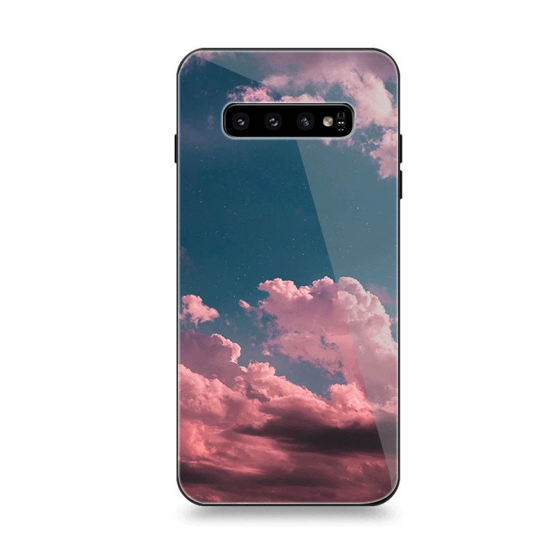 Мобильный чехол для телефона Стекло для samsung A10 A20 A30 A40 A50 A60 A70 S7 край S8 Plus Note 8 9 S10 крышка звездного неба - Цвет: G10