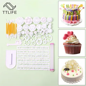 

Top Sale 55pcs/set Fondant Cutter Cookie Cake Decorating Tools DIY Cookie Sugar Craft Plunger Cutters Tools Cake Decorating Tool